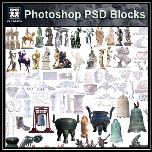 Photoshop PSD Landscape Statue 1 - CAD Design | Download CAD Drawings | AutoCAD Blocks | AutoCAD Symbols | CAD Drawings | Architecture Details│Landscape Details | See more about AutoCAD, Cad Drawing and Architecture Details