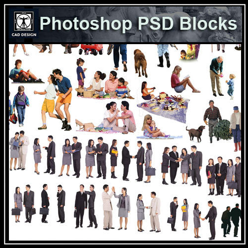 Photoshop PSD People Blocks 7 - CAD Design | Download CAD Drawings | AutoCAD Blocks | AutoCAD Symbols | CAD Drawings | Architecture Details│Landscape Details | See more about AutoCAD, Cad Drawing and Architecture Details