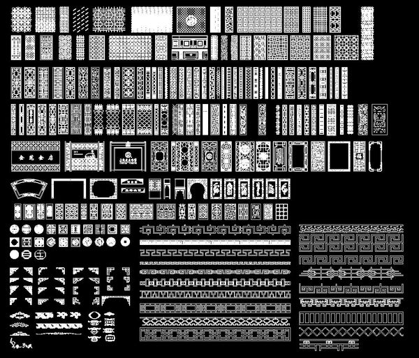 Chinese carved 2 - CAD Design | Download CAD Drawings | AutoCAD Blocks | AutoCAD Symbols | CAD Drawings | Architecture Details│Landscape Details | See more about AutoCAD, Cad Drawing and Architecture Details