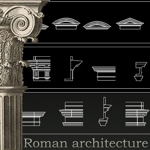 Free Decorative Elements V14 - CAD Design | Download CAD Drawings | AutoCAD Blocks | AutoCAD Symbols | CAD Drawings | Architecture Details│Landscape Details | See more about AutoCAD, Cad Drawing and Architecture Details