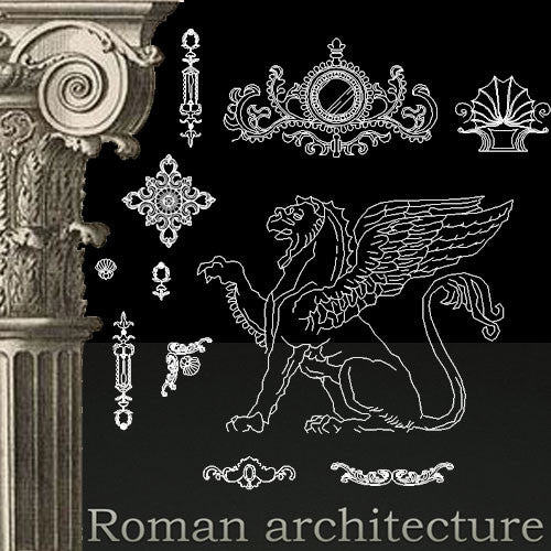 Free Decorative Elements V1 - CAD Design | Download CAD Drawings | AutoCAD Blocks | AutoCAD Symbols | CAD Drawings | Architecture Details│Landscape Details | See more about AutoCAD, Cad Drawing and Architecture Details