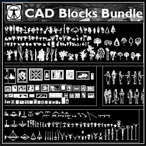 Mix cad blocks bundle - CAD Design | Download CAD Drawings | AutoCAD Blocks | AutoCAD Symbols | CAD Drawings | Architecture Details│Landscape Details | See more about AutoCAD, Cad Drawing and Architecture Details