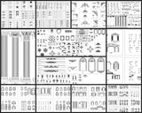 ★【Architectural Classical Element Autocad Blocks V.2】All kinds of architecture decorations CAD blocks Bundle - CAD Design | Download CAD Drawings | AutoCAD Blocks | AutoCAD Symbols | CAD Drawings | Architecture Details│Landscape Details | See more about AutoCAD, Cad Drawing and Architecture Details