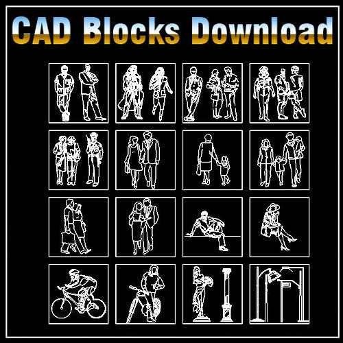 Free People Blocks - CAD Design | Download CAD Drawings | AutoCAD Blocks | AutoCAD Symbols | CAD Drawings | Architecture Details│Landscape Details | See more about AutoCAD, Cad Drawing and Architecture Details