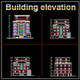 Building Elevation 12 - CAD Design | Download CAD Drawings | AutoCAD Blocks | AutoCAD Symbols | CAD Drawings | Architecture Details│Landscape Details | See more about AutoCAD, Cad Drawing and Architecture Details
