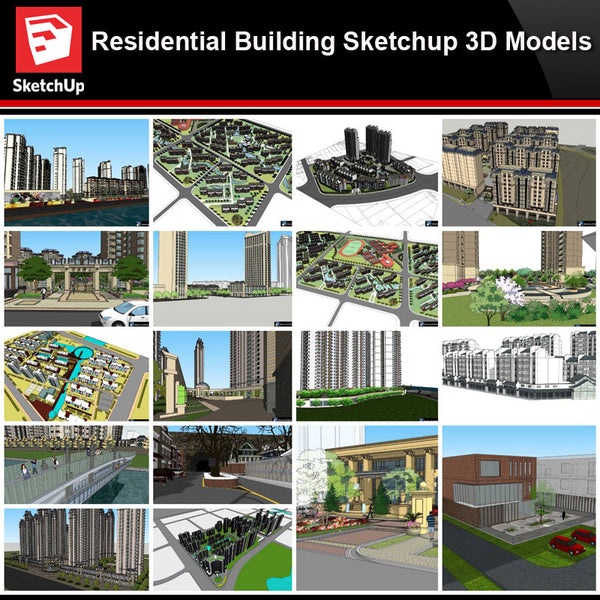 💎【Sketchup Architecture 3D Projects】Residential Building Landscape Sketchup Model V1 - CAD Design | Download CAD Drawings | AutoCAD Blocks | AutoCAD Symbols | CAD Drawings | Architecture Details│Landscape Details | See more about AutoCAD, Cad Drawing and Architecture Details