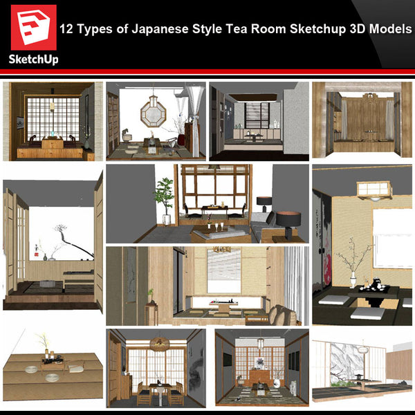 đăSketchup Architecture 3D Projectsă12 Types of Japanese style tea room Sketchup 3D Models - CAD Design | Download CAD Drawings | AutoCAD Blocks | AutoCAD Symbols | CAD Drawings | Architecture DetailsâLandscape Details | See more about AutoCAD, Cad Drawing and Architecture Details
