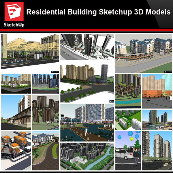 💎【Sketchup Architecture 3D Projects】Residential Building Landscape Sketchup Model V2 - CAD Design | Download CAD Drawings | AutoCAD Blocks | AutoCAD Symbols | CAD Drawings | Architecture Details│Landscape Details | See more about AutoCAD, Cad Drawing and Architecture Details