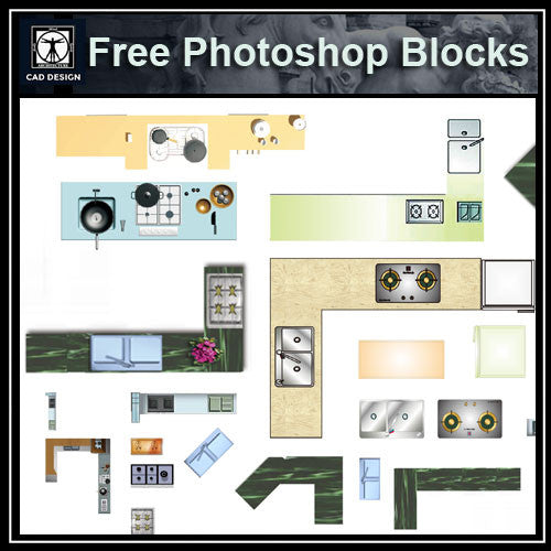 Free Photoshop PSD Kitchen Blocks - CAD Design | Download CAD Drawings | AutoCAD Blocks | AutoCAD Symbols | CAD Drawings | Architecture Details│Landscape Details | See more about AutoCAD, Cad Drawing and Architecture Details