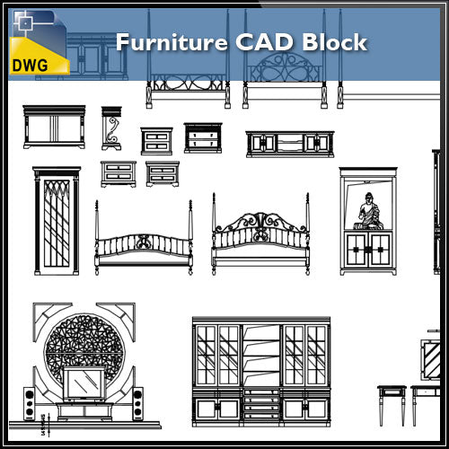 Furniture Block,elevation,details - CAD Design | Download CAD Drawings | AutoCAD Blocks | AutoCAD Symbols | CAD Drawings | Architecture Details│Landscape Details | See more about AutoCAD, Cad Drawing and Architecture Details