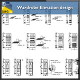 Wardrobe Elevation design - CAD Design | Download CAD Drawings | AutoCAD Blocks | AutoCAD Symbols | CAD Drawings | Architecture Details│Landscape Details | See more about AutoCAD, Cad Drawing and Architecture Details