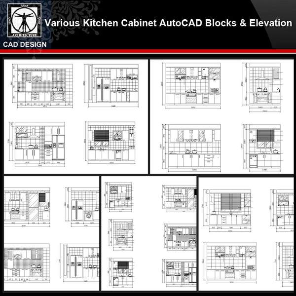 ★【Various Kitchen Cabinet Autocad Blocks & elevation V.1】All kinds of Kitchen Cabinet CAD drawings Bundle - CAD Design | Download CAD Drawings | AutoCAD Blocks | AutoCAD Symbols | CAD Drawings | Architecture Details│Landscape Details | See more about AutoCAD, Cad Drawing and Architecture Details