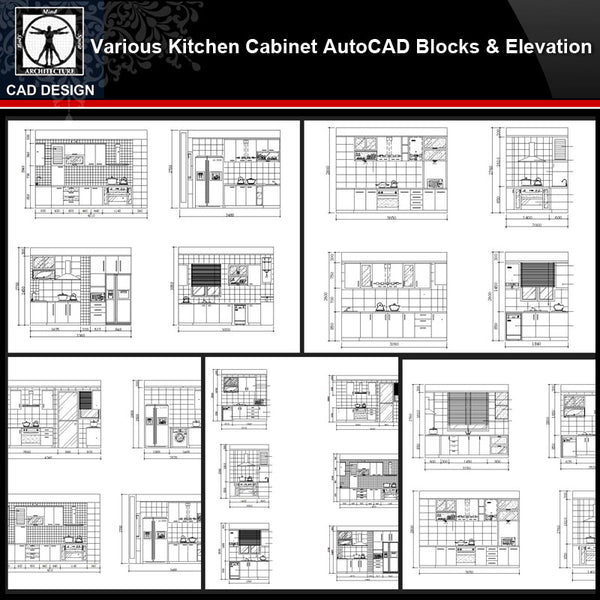 Kitchen Cabinet Cad Drawings