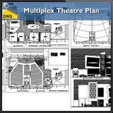 Multiplex Theatre Plan - CAD Design | Download CAD Drawings | AutoCAD Blocks | AutoCAD Symbols | CAD Drawings | Architecture Details│Landscape Details | See more about AutoCAD, Cad Drawing and Architecture Details
