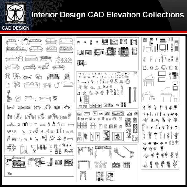 ★【Interior Design Autocad Elevation Collections V.1】All kinds of CAD Elevation Bundle - CAD Design | Download CAD Drawings | AutoCAD Blocks | AutoCAD Symbols | CAD Drawings | Architecture Details│Landscape Details | See more about AutoCAD, Cad Drawing and Architecture Details