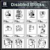 Disabled cad blocks 1 - CAD Design | Download CAD Drawings | AutoCAD Blocks | AutoCAD Symbols | CAD Drawings | Architecture Details│Landscape Details | See more about AutoCAD, Cad Drawing and Architecture Details
