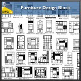 Furniture Design Blocks - CAD Design | Download CAD Drawings | AutoCAD Blocks | AutoCAD Symbols | CAD Drawings | Architecture Details│Landscape Details | See more about AutoCAD, Cad Drawing and Architecture Details