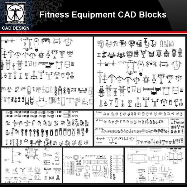 ★【Fitness Equipment Autocad Blocks】All kinds of Fitness Equipment CAD Blocks Bundle - CAD Design | Download CAD Drawings | AutoCAD Blocks | AutoCAD Symbols | CAD Drawings | Architecture Details│Landscape Details | See more about AutoCAD, Cad Drawing and Architecture Details