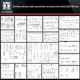 ★【Clothes,Shoes,Hats,Wardrobe Accessories Autocad Blocks Collections】All kinds of CAD Blocks - CAD Design | Download CAD Drawings | AutoCAD Blocks | AutoCAD Symbols | CAD Drawings | Architecture Details│Landscape Details | See more about AutoCAD, Cad Drawing and Architecture Details