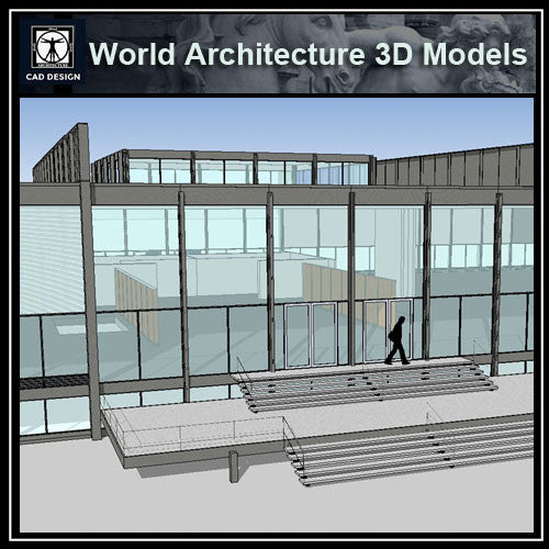 Sketchup 3D Architecture models- Illinois Institute of Technology (Mies Van Der Rohe ) - CAD Design | Download CAD Drawings | AutoCAD Blocks | AutoCAD Symbols | CAD Drawings | Architecture Details│Landscape Details | See more about AutoCAD, Cad Drawing and Architecture Details