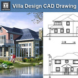 Villa Design CAD Drawings V14 - CAD Design | Download CAD Drawings | AutoCAD Blocks | AutoCAD Symbols | CAD Drawings | Architecture Details│Landscape Details | See more about AutoCAD, Cad Drawing and Architecture Details
