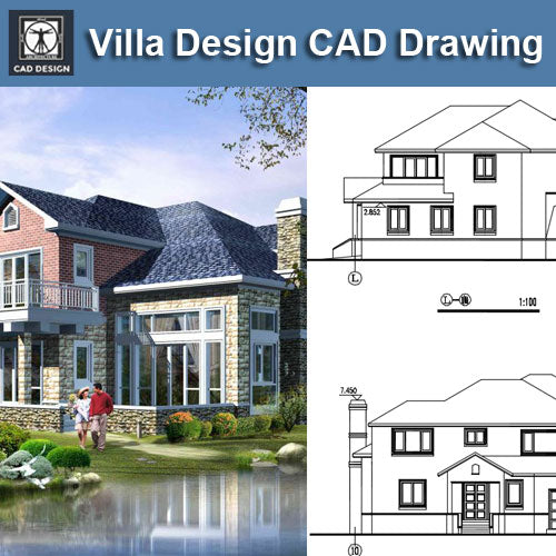 Villa Design CAD Drawings V14 - CAD Design | Download CAD Drawings | AutoCAD Blocks | AutoCAD Symbols | CAD Drawings | Architecture Details│Landscape Details | See more about AutoCAD, Cad Drawing and Architecture Details