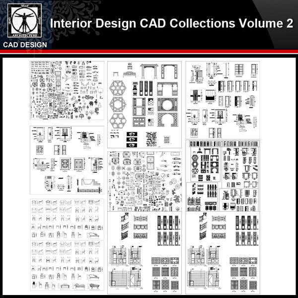 ★【Interior Design Autocad Blocks Collections V.2】All kinds of CAD Blocks Bundle - CAD Design | Download CAD Drawings | AutoCAD Blocks | AutoCAD Symbols | CAD Drawings | Architecture Details│Landscape Details | See more about AutoCAD, Cad Drawing and Architecture Details