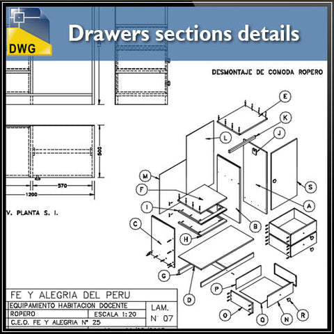 Drawers sections