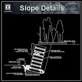 Slope Details - CAD Design | Download CAD Drawings | AutoCAD Blocks | AutoCAD Symbols | CAD Drawings | Architecture Details│Landscape Details | See more about AutoCAD, Cad Drawing and Architecture Details