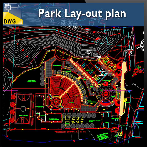 Park Lay-out plan drawing - CAD Design | Download CAD Drawings | AutoCAD Blocks | AutoCAD Symbols | CAD Drawings | Architecture DetailsâLandscape Details | See more about AutoCAD, Cad Drawing and Architecture Details