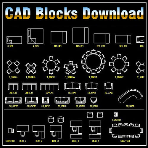 Interior Design 2D Blocks - CAD Design | Download CAD Drawings | AutoCAD Blocks | AutoCAD Symbols | CAD Drawings | Architecture Details│Landscape Details | See more about AutoCAD, Cad Drawing and Architecture Details