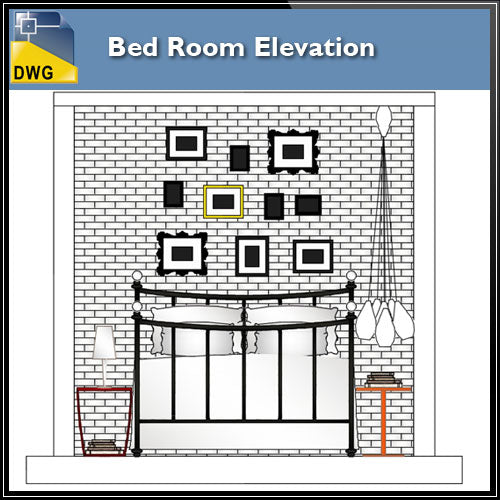 Bedroom Elevation design - CAD Design | Download CAD Drawings | AutoCAD Blocks | AutoCAD Symbols | CAD Drawings | Architecture Details│Landscape Details | See more about AutoCAD, Cad Drawing and Architecture Details
