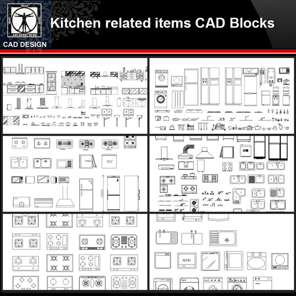 Kitchen Cad Blocks Design