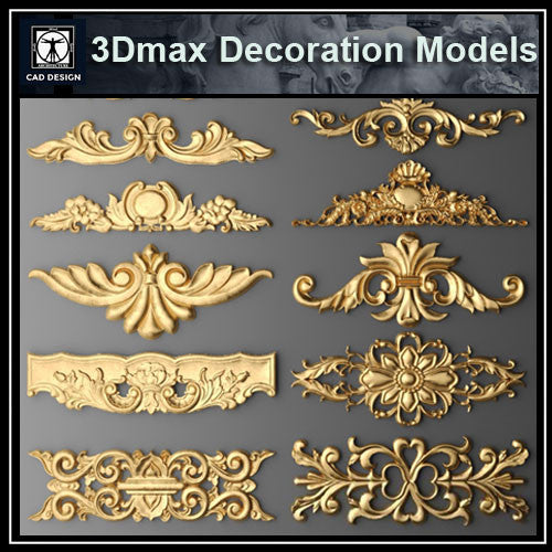 3D Max Decoration Models V.2 - CAD Design | Download CAD Drawings | AutoCAD Blocks | AutoCAD Symbols | CAD Drawings | Architecture Details│Landscape Details | See more about AutoCAD, Cad Drawing and Architecture Details