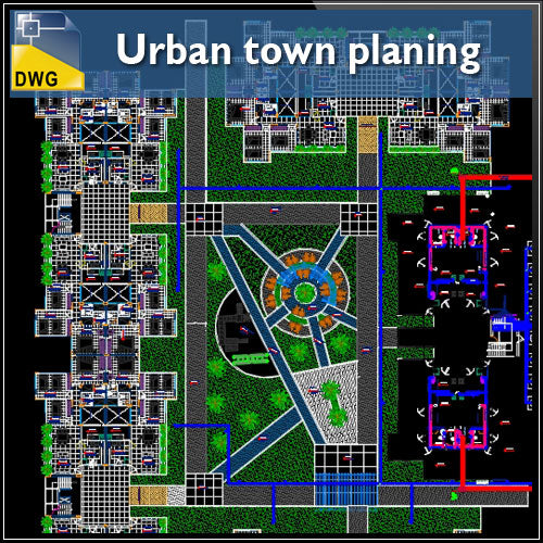 Urban town planing - CAD Design | Download CAD Drawings | AutoCAD Blocks | AutoCAD Symbols | CAD Drawings | Architecture Details│Landscape Details | See more about AutoCAD, Cad Drawing and Architecture Details