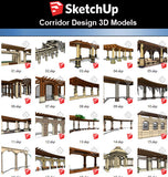 【Sketchup 3D Models】22 Types of Corridor Design 3D Models - CAD Design | Download CAD Drawings | AutoCAD Blocks | AutoCAD Symbols | CAD Drawings | Architecture Details│Landscape Details | See more about AutoCAD, Cad Drawing and Architecture Details