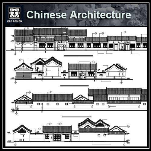 Chinese Architecture CAD Drawings-Architecture Elevation Design - CAD Design | Download CAD Drawings | AutoCAD Blocks | AutoCAD Symbols | CAD Drawings | Architecture Details│Landscape Details | See more about AutoCAD, Cad Drawing and Architecture Details