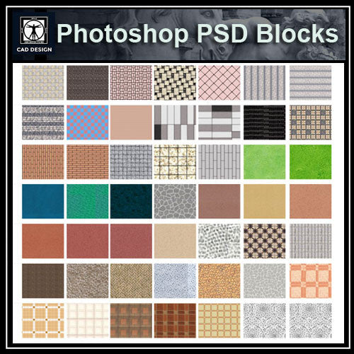 Photoshop PSD Paving Design Blocks 4 - CAD Design | Download CAD Drawings | AutoCAD Blocks | AutoCAD Symbols | CAD Drawings | Architecture Details│Landscape Details | See more about AutoCAD, Cad Drawing and Architecture Details