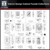★【Interior Design Cabinet Facade Autocad Drawings】Cabinet CAD Elevation Bundle - CAD Design | Download CAD Drawings | AutoCAD Blocks | AutoCAD Symbols | CAD Drawings | Architecture Details│Landscape Details | See more about AutoCAD, Cad Drawing and Architecture Details