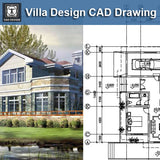 Villa Design CAD Drawings V16 - CAD Design | Download CAD Drawings | AutoCAD Blocks | AutoCAD Symbols | CAD Drawings | Architecture Details│Landscape Details | See more about AutoCAD, Cad Drawing and Architecture Details
