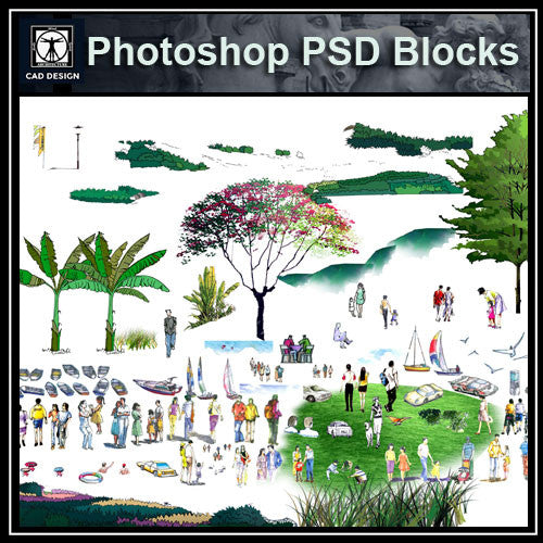 Hand-painted PSD Landscape elevation 2 - CAD Design | Download CAD Drawings | AutoCAD Blocks | AutoCAD Symbols | CAD Drawings | Architecture Details│Landscape Details | See more about AutoCAD, Cad Drawing and Architecture Details