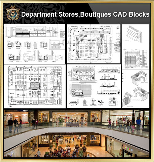 ☆【Shopping Centers,Store CAD Design Blocks,Details】@Shopping