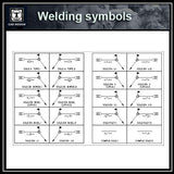 Free Welding Symbol Blocks - CAD Design | Download CAD Drawings | AutoCAD Blocks | AutoCAD Symbols | CAD Drawings | Architecture Details│Landscape Details | See more about AutoCAD, Cad Drawing and Architecture Details