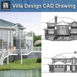 Villa Design CAD Drawings V18 - CAD Design | Download CAD Drawings | AutoCAD Blocks | AutoCAD Symbols | CAD Drawings | Architecture Details│Landscape Details | See more about AutoCAD, Cad Drawing and Architecture Details