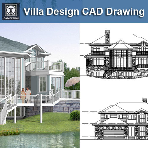 Villa Design CAD Drawings V18 - CAD Design | Download CAD Drawings | AutoCAD Blocks | AutoCAD Symbols | CAD Drawings | Architecture Details│Landscape Details | See more about AutoCAD, Cad Drawing and Architecture Details