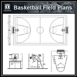 Basketball Field Plans - CAD Design | Download CAD Drawings | AutoCAD Blocks | AutoCAD Symbols | CAD Drawings | Architecture Details│Landscape Details | See more about AutoCAD, Cad Drawing and Architecture Details