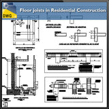 Floor joists in Residential Construction - CAD Design | Download CAD Drawings | AutoCAD Blocks | AutoCAD Symbols | CAD Drawings | Architecture Details│Landscape Details | See more about AutoCAD, Cad Drawing and Architecture Details