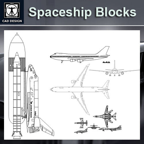 Spaceship and airplane Blocks - CAD Design | Download CAD Drawings | AutoCAD Blocks | AutoCAD Symbols | CAD Drawings | Architecture Details│Landscape Details | See more about AutoCAD, Cad Drawing and Architecture Details