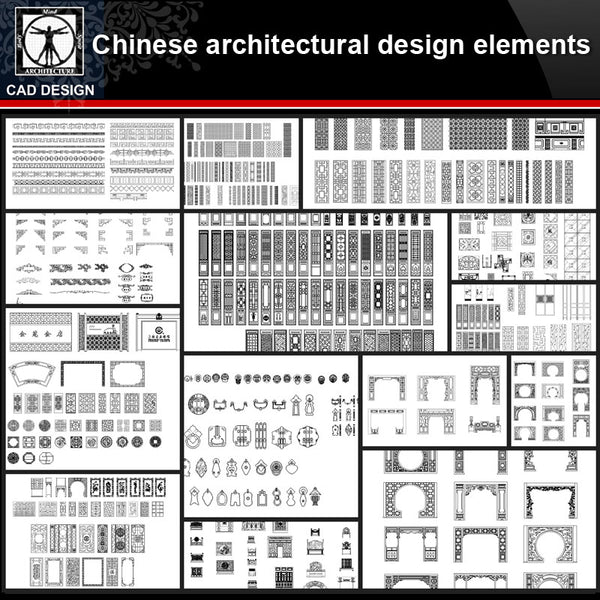 ★【Chinese Architecture Design CAD elements V2】All kinds of Chinese Architectural CAD Drawings Bundle - CAD Design | Download CAD Drawings | AutoCAD Blocks | AutoCAD Symbols | CAD Drawings | Architecture Details│Landscape Details | See more about AutoCAD, Cad Drawing and Architecture Details