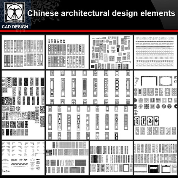 ★【Chinese Architecture Design CAD elements V3】All kinds of Chinese Architectural CAD Drawings Bundle - CAD Design | Download CAD Drawings | AutoCAD Blocks | AutoCAD Symbols | CAD Drawings | Architecture Details│Landscape Details | See more about AutoCAD, Cad Drawing and Architecture Details